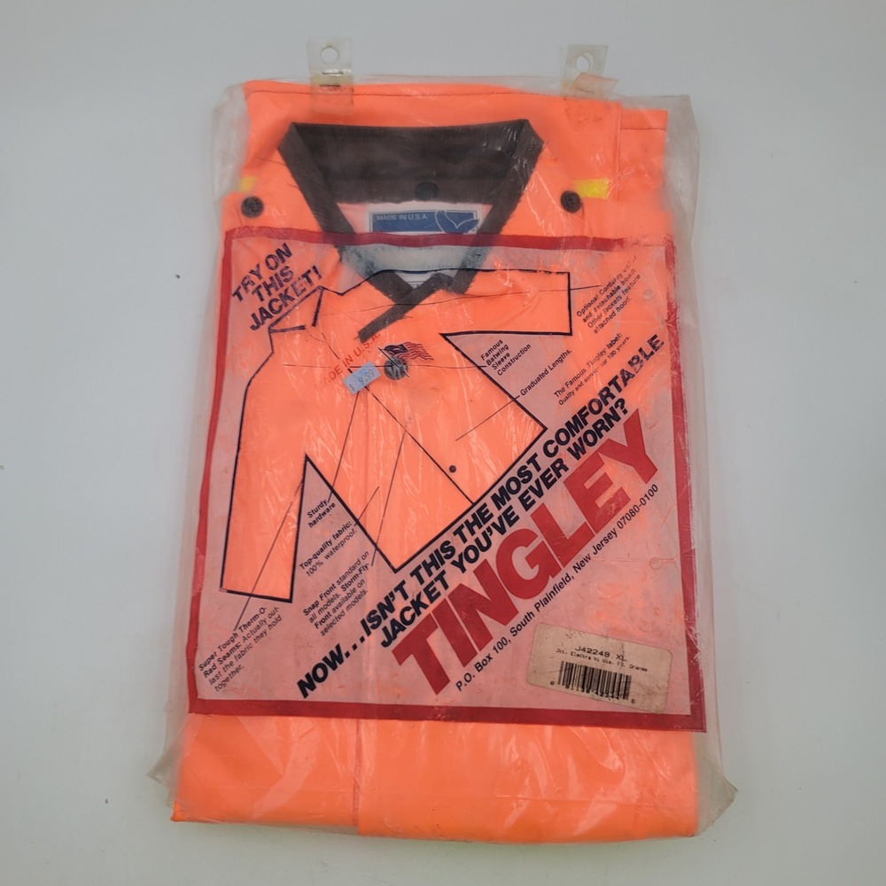 Tingley Electra Hi-Visibility Rain Jacket NOS Model J42249 XL Made in USA